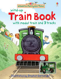 Wind up train book fun interactive play learn books for children
