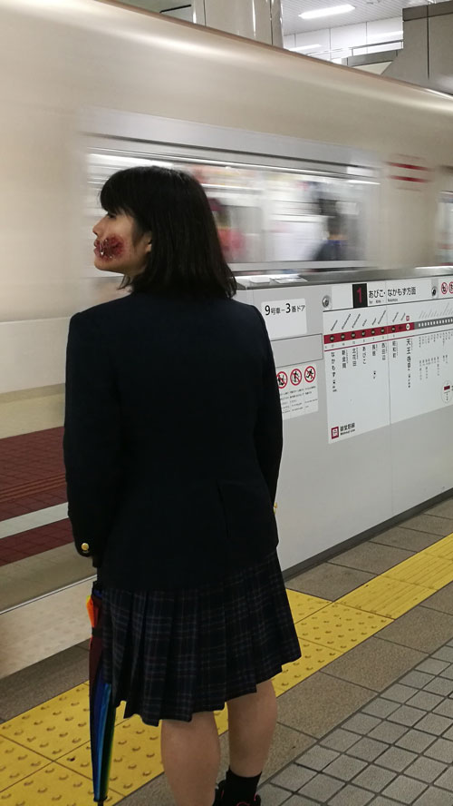 Zombies roam Japanese Subway stations for Halloween